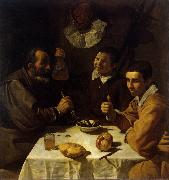 Diego Velazquez Three Men at Table (df01) oil on canvas